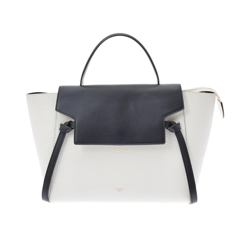 CELINE Belt Bag Black White Calfskin Handbag